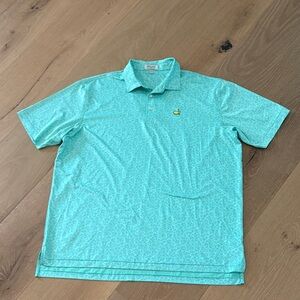 Men's Peter Millar the Masters Polo Shirt XXL  teal color